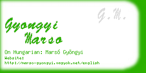 gyongyi marso business card